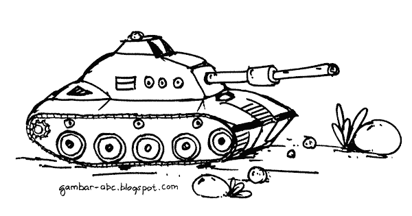 gambar mewarnai tank