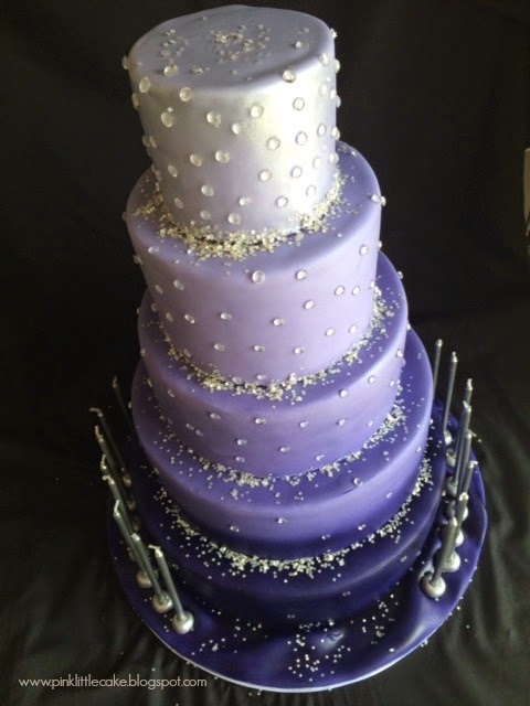 Th Birthday Cake Purple Teal Th Birthday Cake Purple Teal