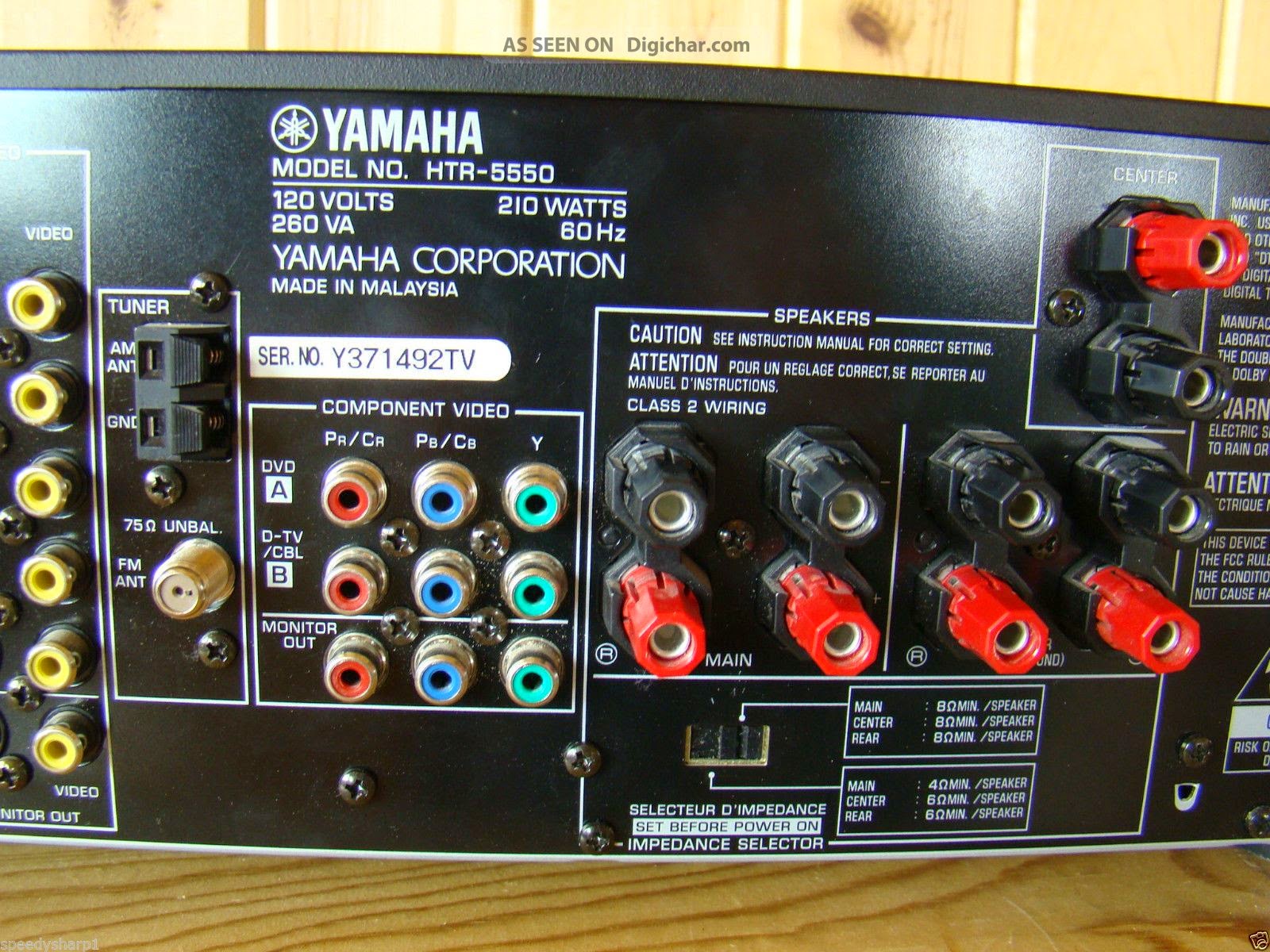 Yamaha Htr-5550 Manual
