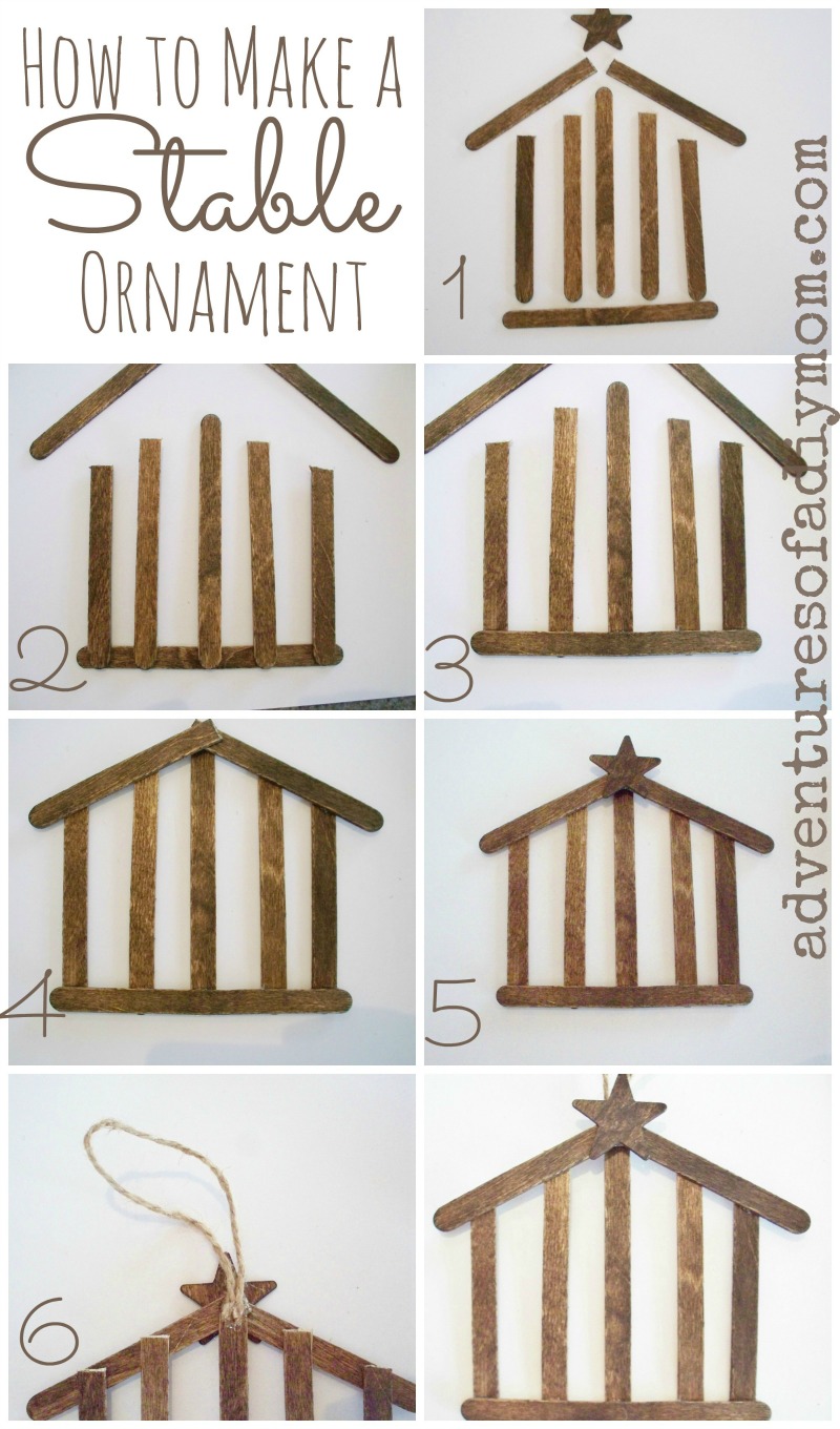 How to Make a Nativity Stable Ornament Adventures of a DIY Mom