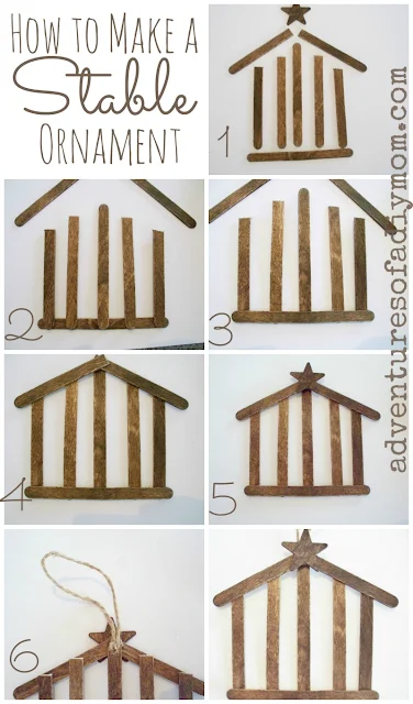 Step-by-step How to Make a Stable Ornament - Nativity Ornament