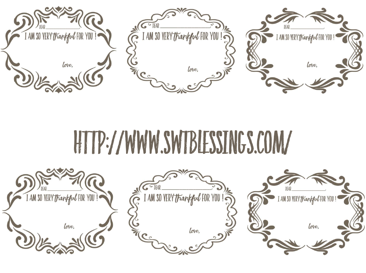 Sweet Blessings: Thankful for YOU Printables