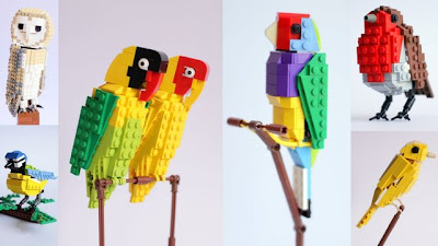 Pájaros de Lego de Tom Poulson por Recicla Inventa