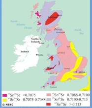 Strontium Levels Map Stonehenge and the Ice Age: Strontium isotope ratios