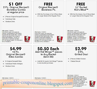 Free Printable Kfc Coupons Free Printable Kfc Coupons