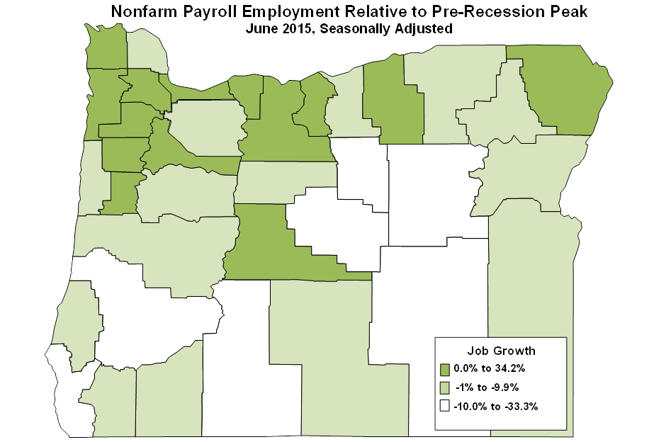 Oregon Workforce and Economic Information Jobs Recovery Unevenly
