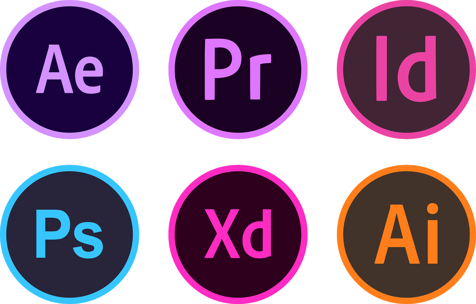 download icons adobe illustrator photoshop premiere pro - el fonts vectors