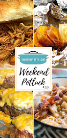 Weekend Potluck featured recipes include Onion Baked Potatoes, White Bean & Pork Stew, Taco Meatloaf, Slow Cooker Root Beer BBQ Chicken, and so much more. 