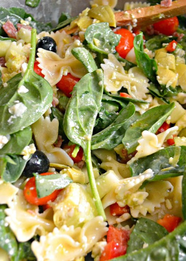 Italian Antipasto Pasta Salad With Basil Vinaigrette Serena Bakes