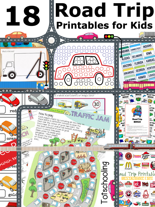 Free Road Trip Printables for Kids