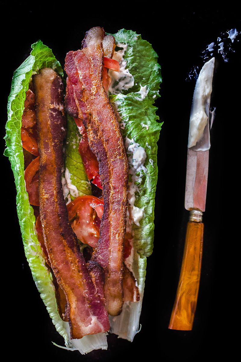 Bacon, Lettuce Tomato Wraps paleo quick, easy, and satisfying. d