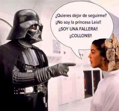 Darth Vader, fallera, princesa Leia, collons Darth Vader, fallera, princesa Leia, collons