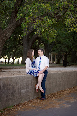 engagement couple at Charleston battery