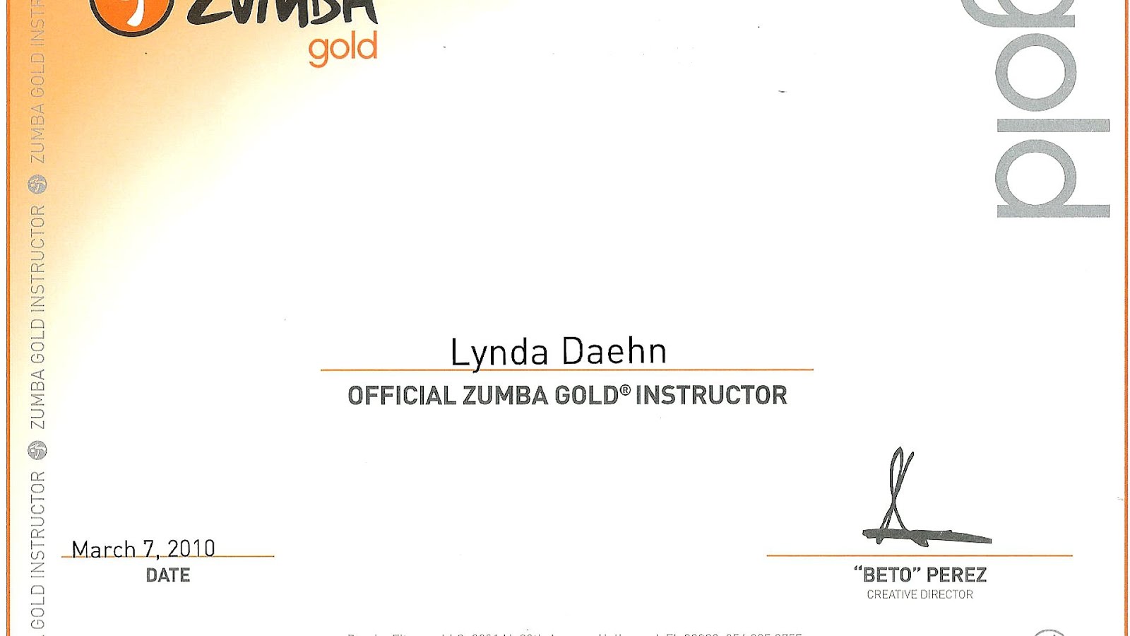 Zumba Zumba Gold Certification Gold Choices