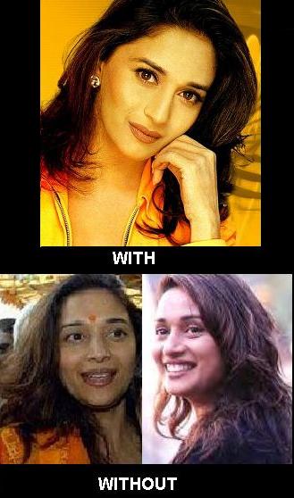 BOLLYWOOD Stars WITHOUT Make-Up !: MADHURI DIXIT