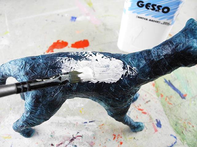 creating with Jules: paper mache leopard