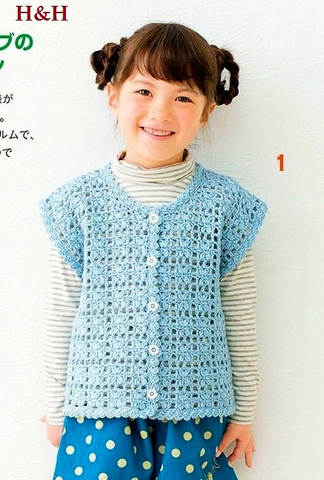 Making it : Vest for girls in Crochet