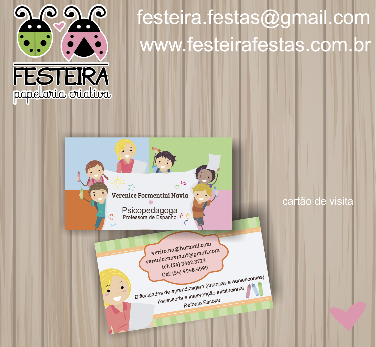 Cartão De Visita Para Psicopedagogia - RETOEDU