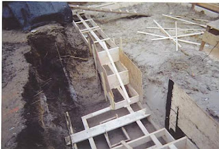 Stepped Foundation is being constructed Stepped Foundation is being constructed
