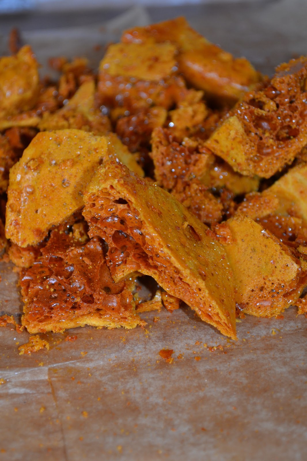 Recipe for Thorntons Orange and Cardamom dipped cinder toffee