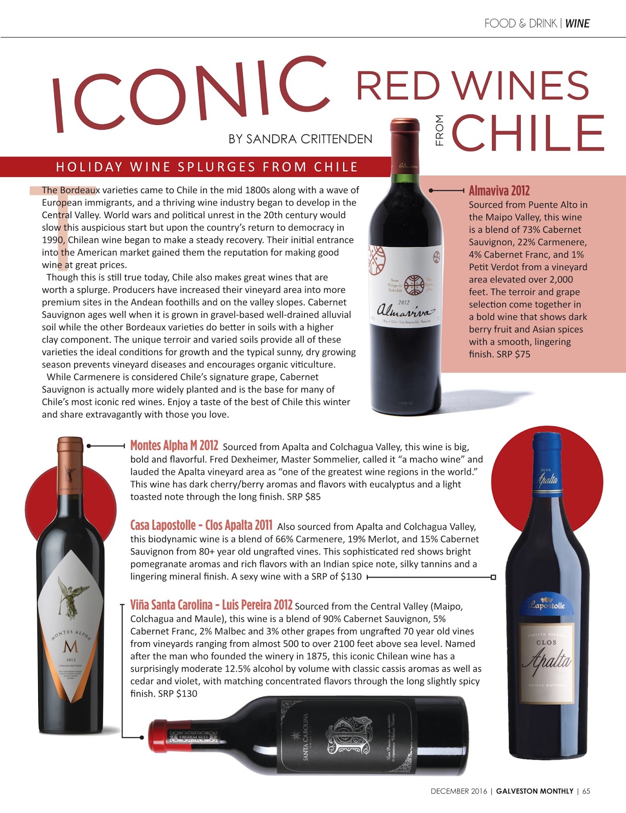 Iconic Red Wines from Chile