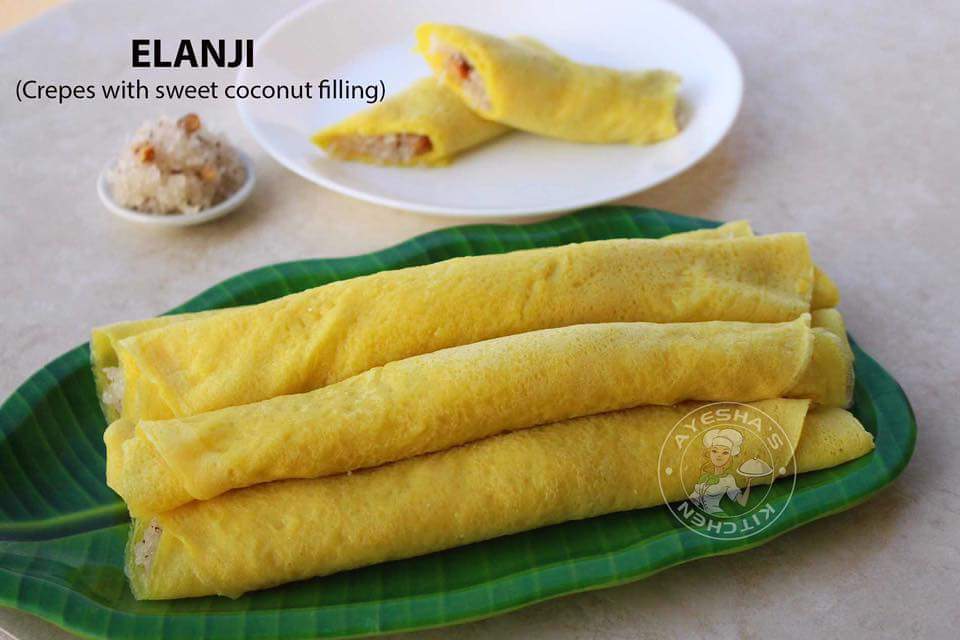 ELANJI EASY KERALA SNACK RECIPE / SWEET COCONUT CREPES
