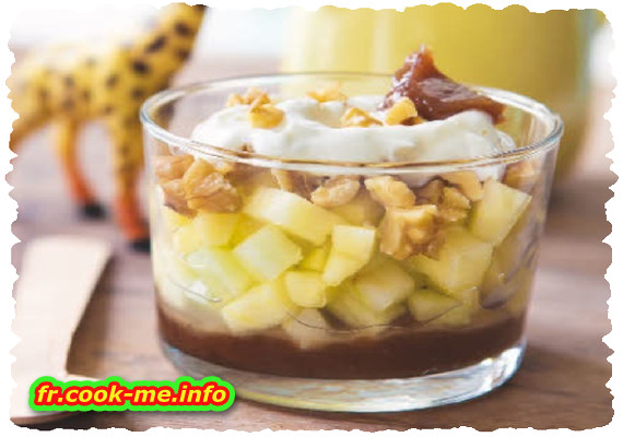 Trifle pomme-noix-châtaigne Trifle pomme-noix-châtaigne