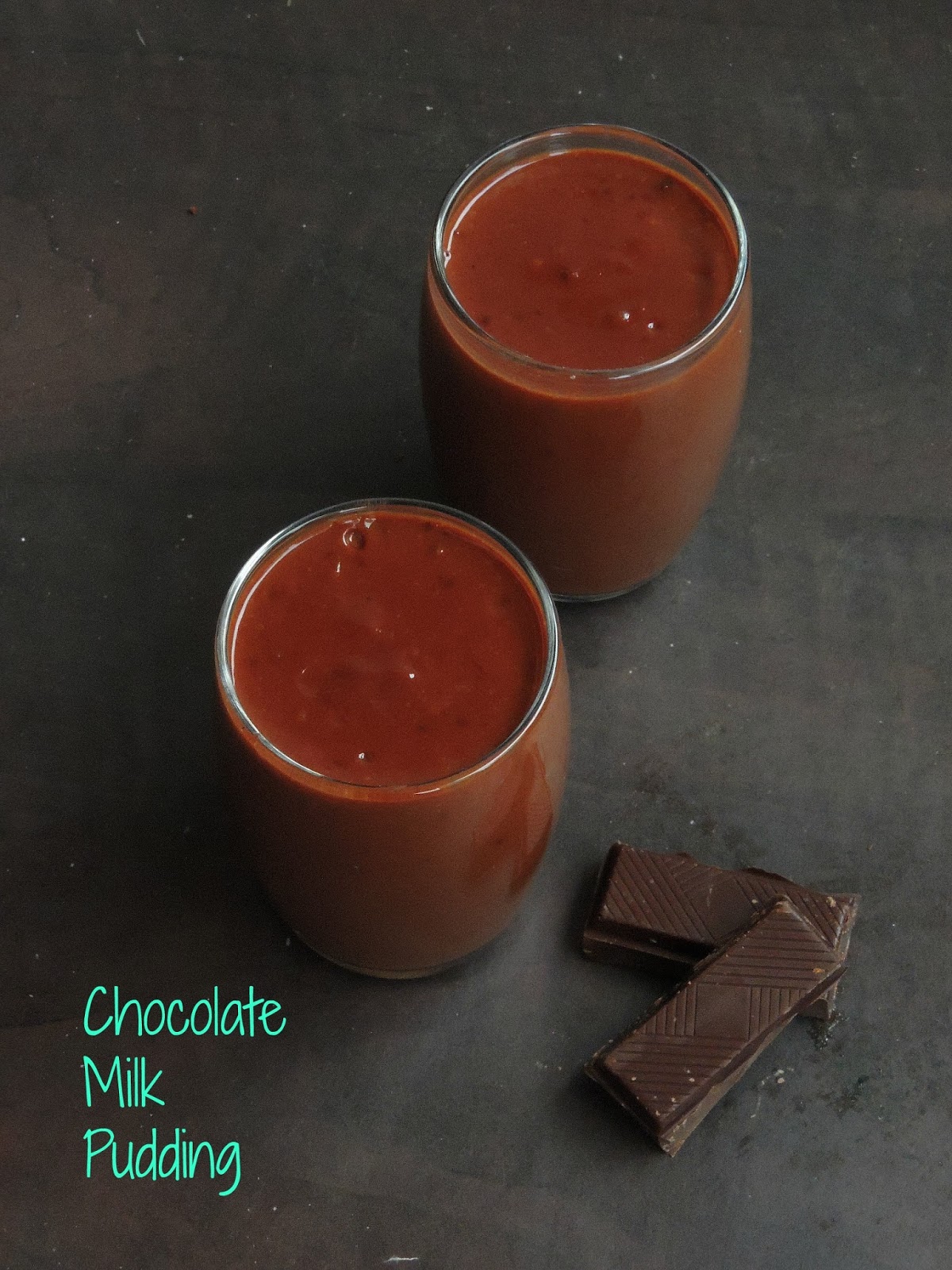 Eggless Chocolate Milk Pudding Cook N Click
