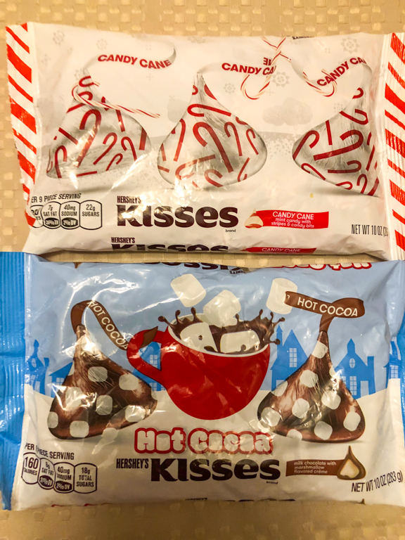 Tales of the Flowers Holiday Hershey Kisses Candy Cane and Hot