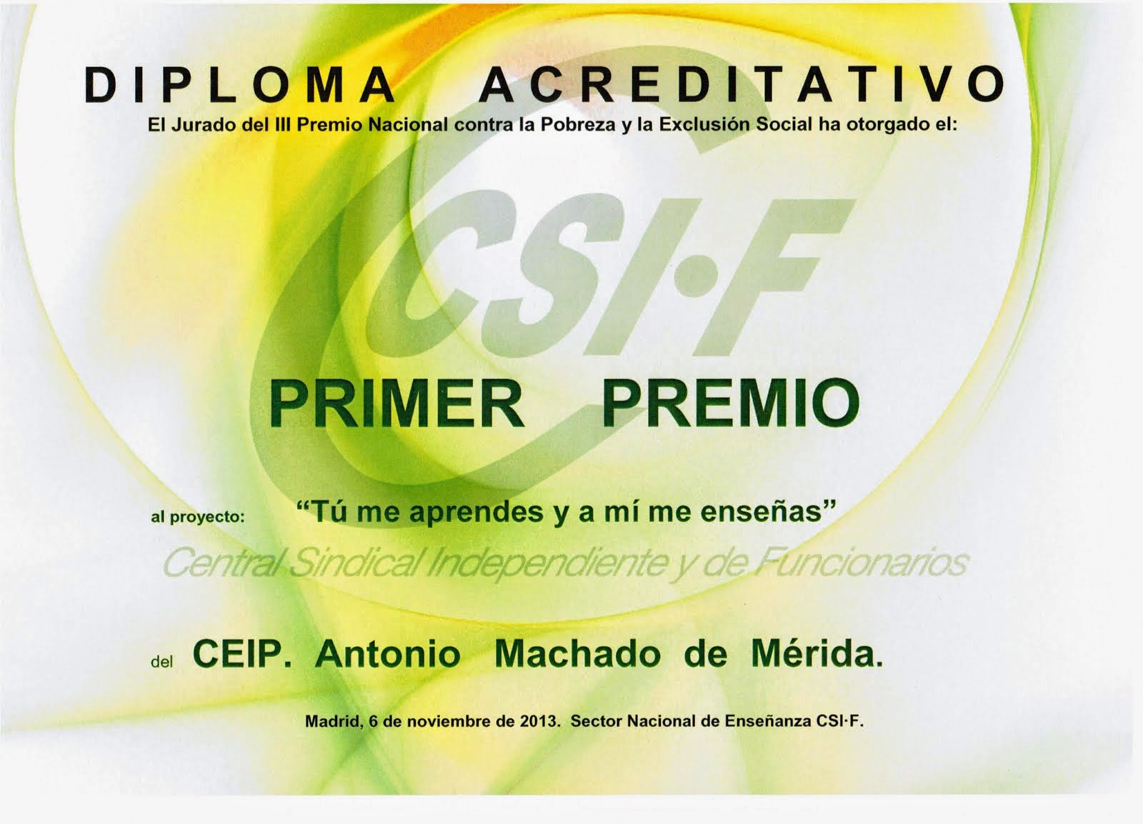 Premio del Sindicato CSI-F