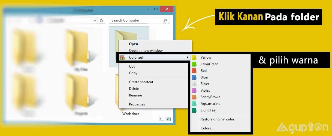 Cara Mengubah Warna Folder Menggunakan Folder Colorizer