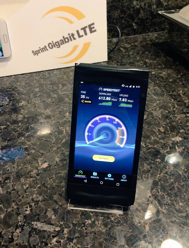 Sprint ngetest speed Gigabit LTE pake ponsel Motorola, tembus 700-900 Mbps!