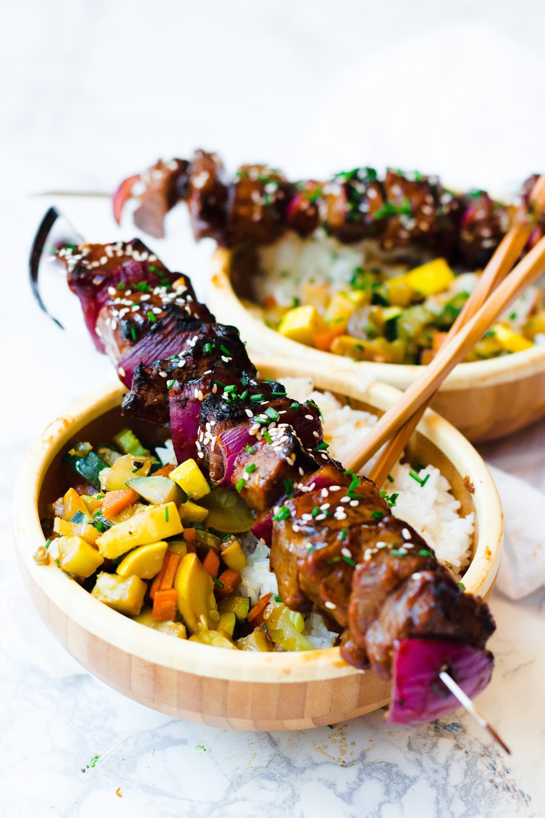 MONGOLIAN BBQ BEEF SKEWERS & VEGGIE BOWLS Cooks Network
