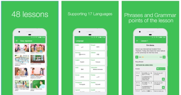 La mejor aplicación gratis para aprender japones en español para Smartphones y tablets con Android