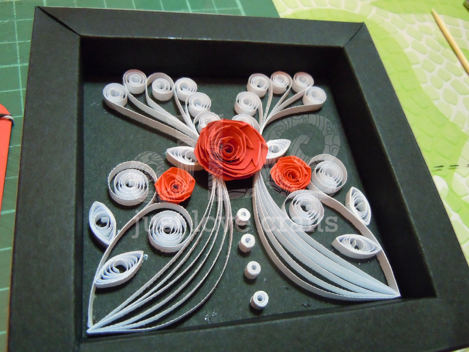 Just Love Crafts Framed Shadow box Do it Yourself Quilled frames