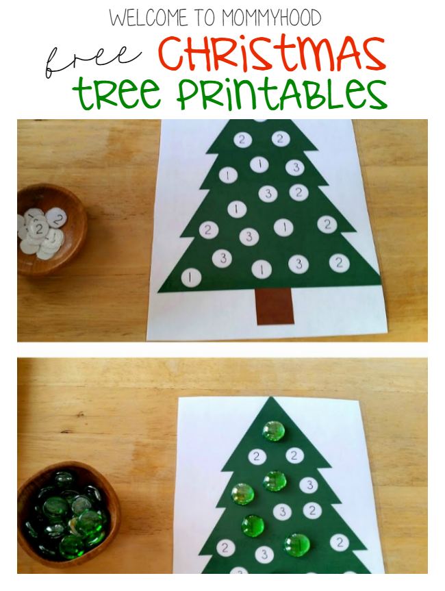 Christmas Tree Dot Art Printable