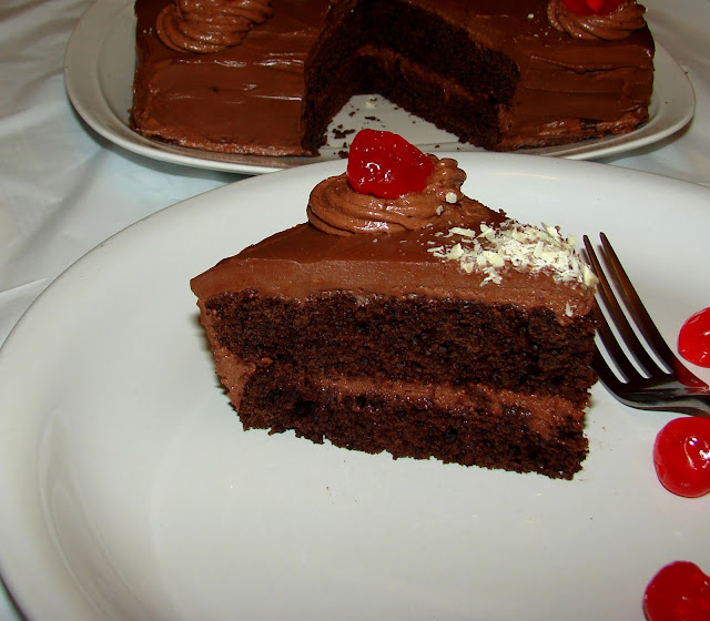 chocolate mousse cake slice
