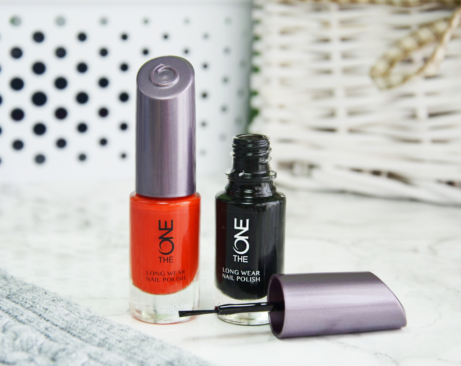 Oriflame The One Long Wear Nail Polish In Orange Spectre And Black Trick Lana Talks