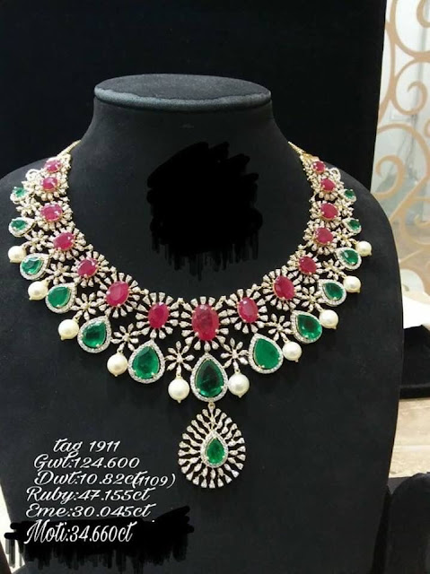 Ruby Emerald Brilliant Diamond Choker Ruby Emerald Brilliant Diamond Choker