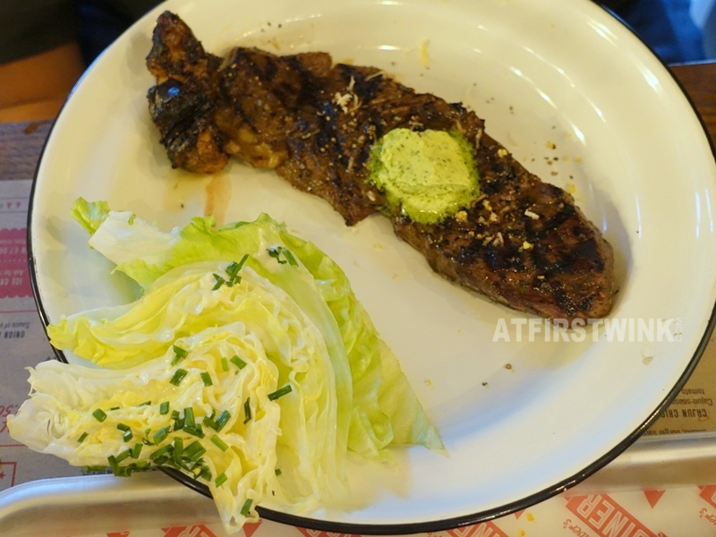 Jamie's Diner in Rotterdam aged sirloin steak