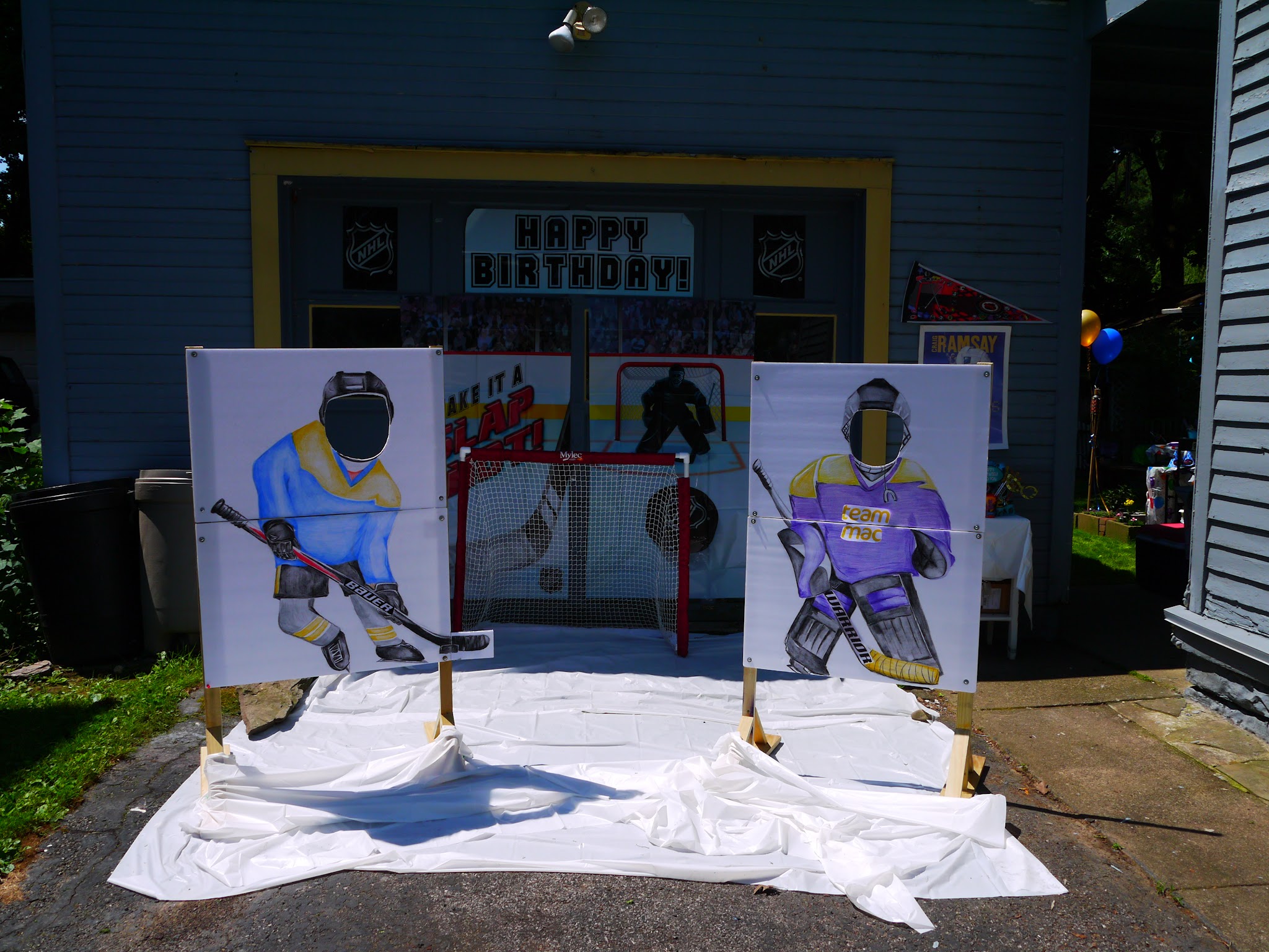 Hockey themed photo props