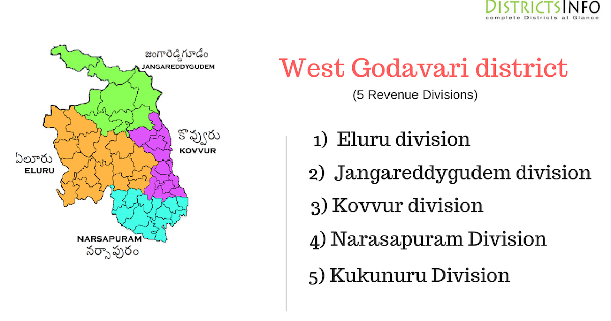 West Godavari district Revenue Divisions with Mandals