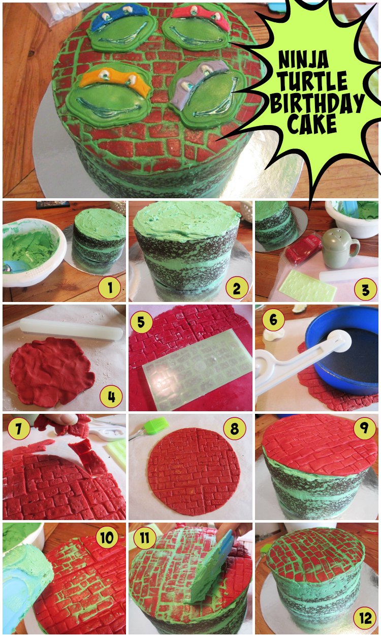 How to make a Ninja Turtle Birthday Cake