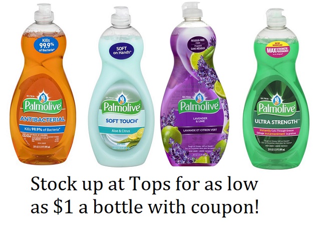Palmolive Dish Cleaning soap Specifically $1 for each bottle at Tops with sale graphic regarding Palmolive Printable Coupon identify Palmolive Dish Cleaning soap Simply $1 for every bottle at Tops with sale