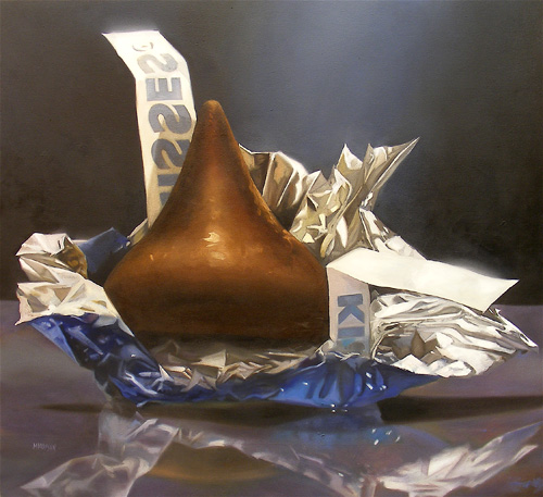 hershey's chocolate kiss painting