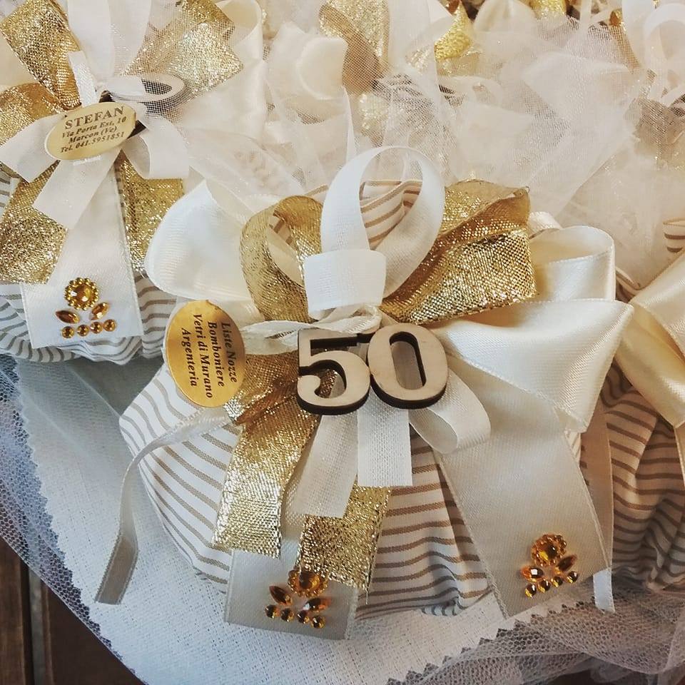 bombonierestefan: BOMBONIERE nozze d'oro 50 anni di MATRIMONIO con confetti