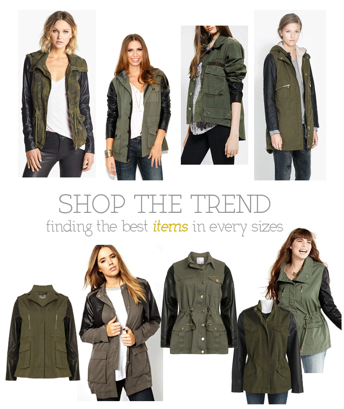 oh me, oh my: Shop the Trend | Army Green & Faux Leather Jackets
