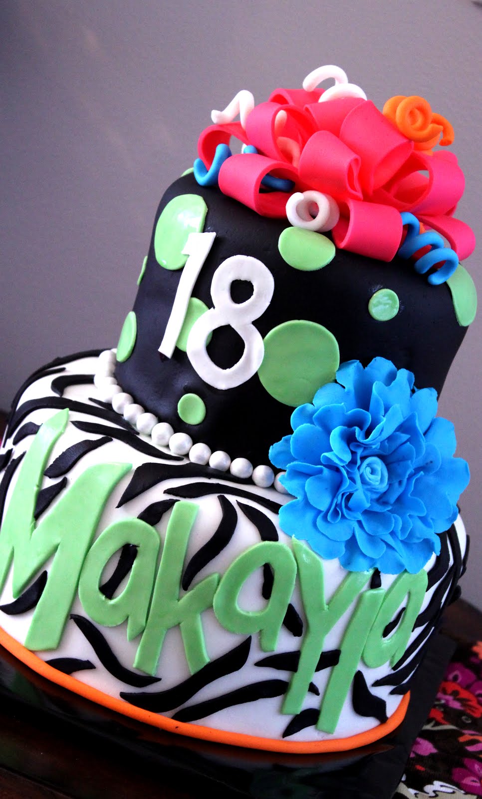 Layers of Love Glow in the dark cake