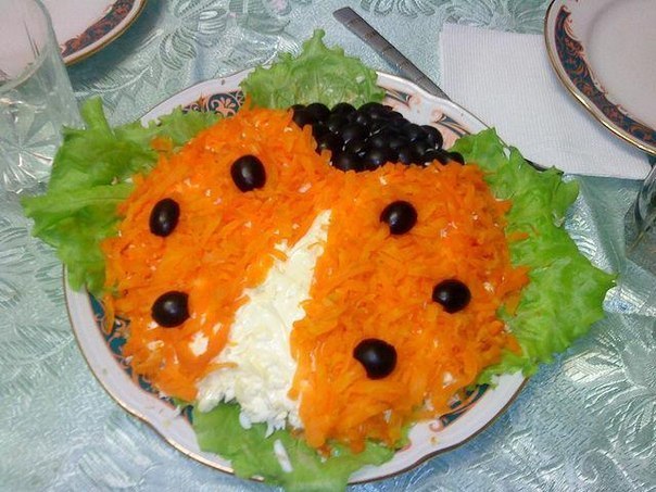 божья коровка из морковки