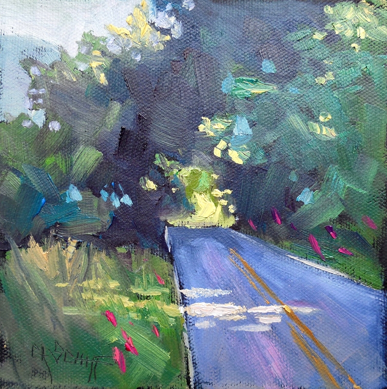 CAROL SCHIFF DAILY PAINTING STUDIO Rural Landscape Paintings Daily